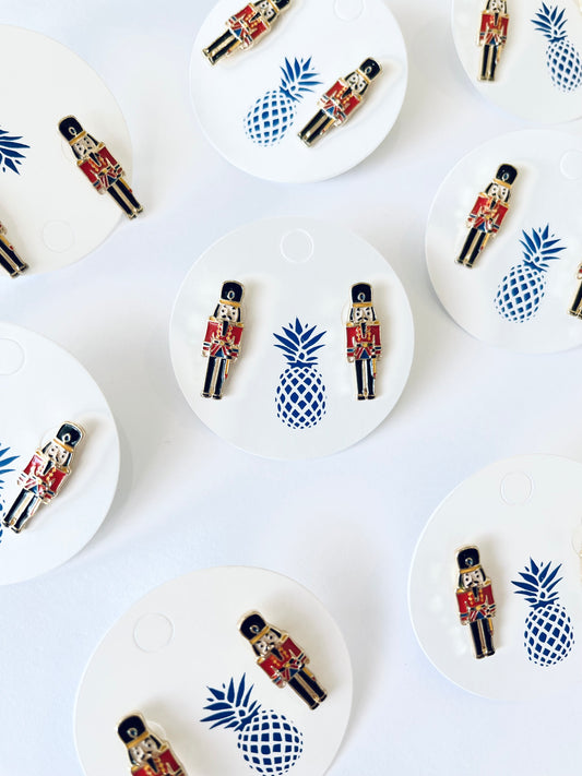 Nutcracker Signature Enamel Stud Earrings