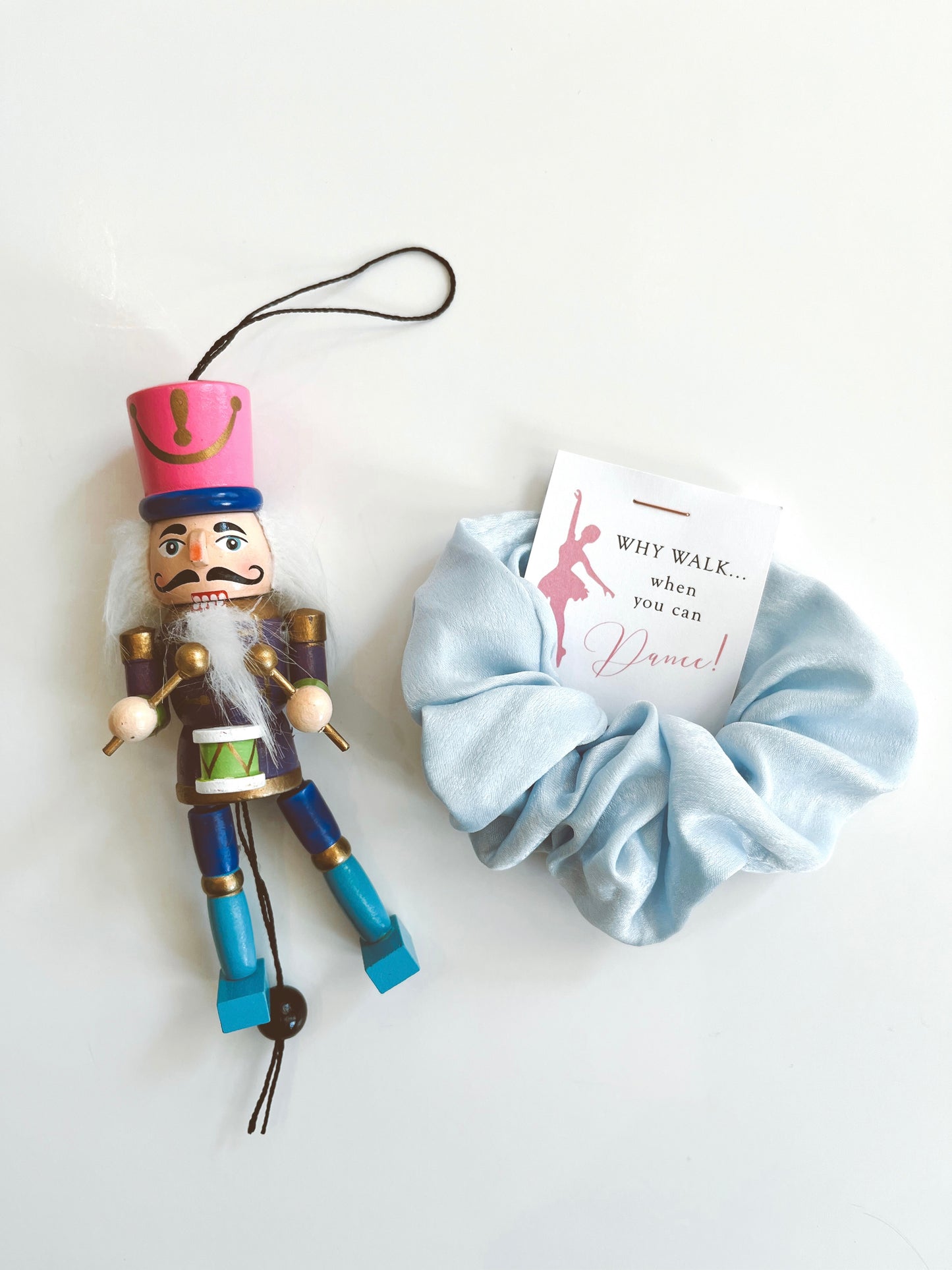 Scrunchie and Nutcracker Puppet Ornament Bundle