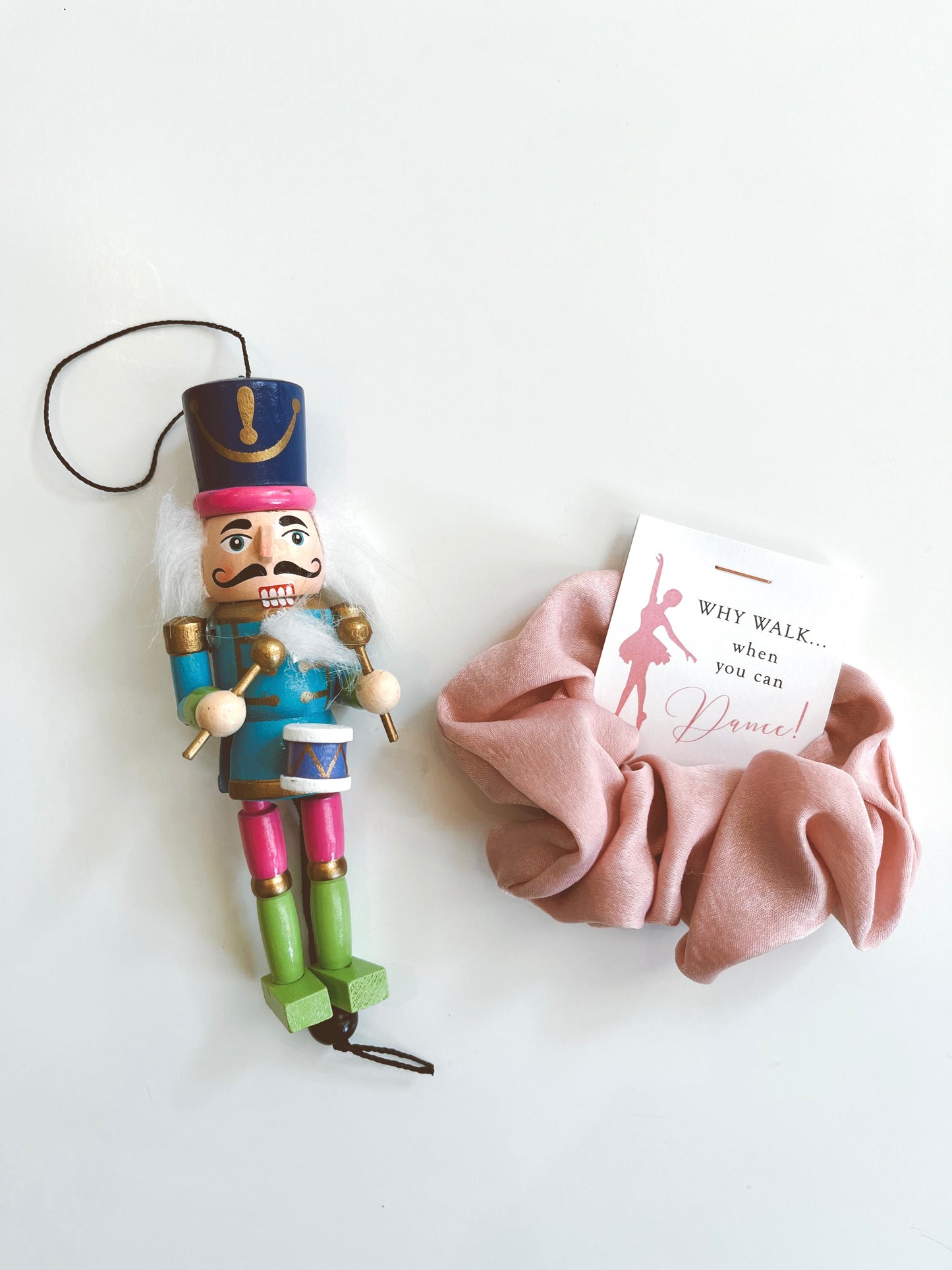 Scrunchie and Nutcracker Puppet Ornament Bundle